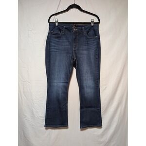 Lee Modern Series Women's Dark Wash Bootcut Jeans Stretch‎ Denim Size 14P